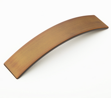 Load image into Gallery viewer, Distressed Bronze Drawer Pulls "Armand" Square Knobs and Curved Handles