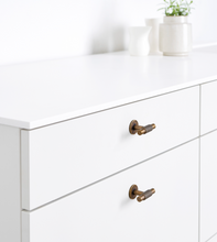 Load image into Gallery viewer, Antique Bronze "Manor" Knurled Cabinet Knobs and Drawer Pulls