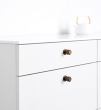 Load image into Gallery viewer, Antique Bronze "Manor" Knurled Cabinet Knobs and Drawer Pulls