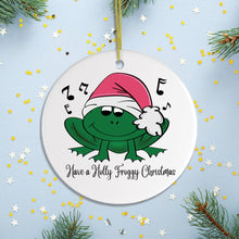 Carregar imagem no visualizador da galeria, Singing Frog Christmas Ornament