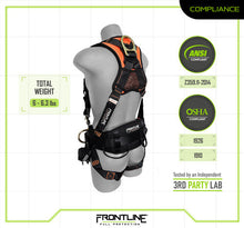 Load image into Gallery viewer, Frontline 100CTB Combat Construction Full Body Harness with Tongue Buckle Legs and Trauma Straps 3X/4X