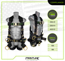 Load image into Gallery viewer, Frontline 350TWQC Patriot Tower Climbing Harness with Seat Sling, Airflo and Quick Connect Buckles - Made in USA 2XL