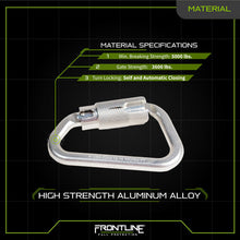 Load image into Gallery viewer, Frontline CAQ117 Aluminum Quarter Turn Locking Carabiner