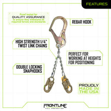 Cargar imagen en el visor de la galería, Frontline PSSW2R-US Patriot Positioning Chain with Swiveling Hook - Made in USA