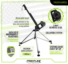 Load image into Gallery viewer, Frontline QAN75RA-US Patriot Confined Space Quadpod with 3-Way Retrieval System - Made in USA