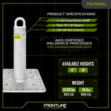 Load image into Gallery viewer, Frontline Commercial Roof Anchor CAL-OSHA Compliant 18"