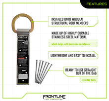 Load image into Gallery viewer, Frontline ROSU03 Stainless Steel Permanent Use Roof Anchor (Single D-ring)