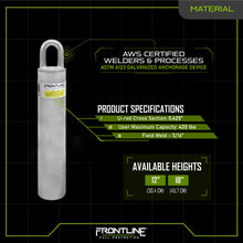 Load image into Gallery viewer, Frontline RW Weld-on Commercial Anchor 18"