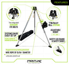 Load image into Gallery viewer, Frontline TAN10RU MEGApod Confined Space Kit 10' Aluminum Tripod with 60' Winch