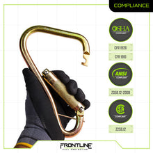 Load image into Gallery viewer, Frontline CSQ120 Large Steel Quarter Turn-locking Carabiner Hook