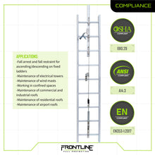 Cargar imagen en el visor de la galería, Frontline VLCS Ladder Cable Vertical Lifeline System (Stainless Steel) 40'