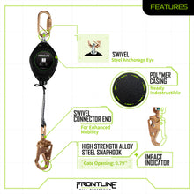 Carregar imagem no visualizador da galeria, Frontline RPW 11' Web Single Leg SRL with Steel Snap Hook End