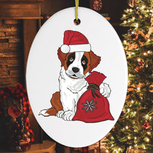 Carregar imagem no visualizador da galeria, St Bernard Dog Christmas Ornament