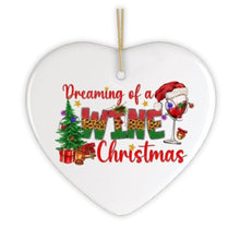 Carregar imagem no visualizador da galeria, Joyfully Elegant Dreaming of a Wine Christmas Ornament