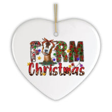 Carregar imagem no visualizador da galeria, Fun and Festive Farm Christmas Ornament with Goat and Plaids