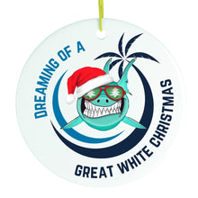 Carregar imagem no visualizador da galeria, I’m Dreaming of a Great White Christmas Shark Ornament