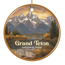 Carregar imagem no visualizador da galeria, Grand Teton National Park Retro Style Ornament, Wyoming USA Tourist Attraction and Gift