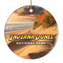 Carregar imagem no visualizador da galeria, Indiana Dunes National Park Retro Style Ornament, Indiana USA Tourist Attraction and Gift