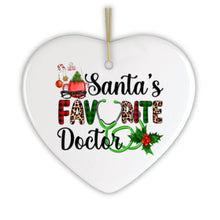 Load image into Gallery viewer, Santa’s Favorite Doctor Christmas Ornament, Appreciation Gift for Medical Worker and Phd