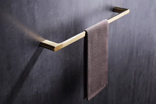 Cargar imagen en el visor de la galería, Luxurious 4-Piece Brass Polished Gold Bathroom Hardware Set: Towel Bar, Towel bar, Toilet Paper Holder, Robe Hook, and Tower Holder - Wall Mounted