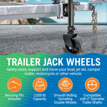 Load image into Gallery viewer, Trailer Jack Wheel Replacement