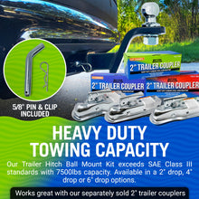 Load image into Gallery viewer, Trailer Hitch Ball Mount 2"
