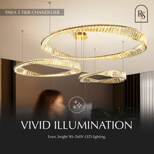 Carregar imagem no visualizador da galeria, Tiwa 3-Tier Chandelier
