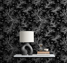 Carregar imagem no visualizador da galeria, Black and White Toile De Jouy Vintage Wallpaper Mural. #6728