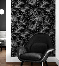 Carregar imagem no visualizador da galeria, Black and White Toile De Jouy Vintage Wallpaper Mural. #6728