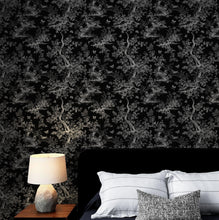 Carregar imagem no visualizador da galeria, Black and White Toile De Jouy Vintage Wallpaper Mural. #6728