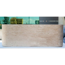 Load image into Gallery viewer, Troia Light Travertine Rectangular Farmhouse Kitchen Sink Honed (W)18" (L)30" (H)10"