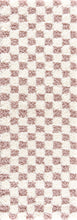 Load image into Gallery viewer, Atira Pink Checkered Shag Rug