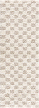 Load image into Gallery viewer, Atira Light Brown Checkered Area Rug