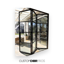 Load image into Gallery viewer, Notus Panel Aluminum Black Bi-fold Doors