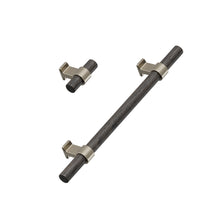 Load image into Gallery viewer, Dark Wood and Bronze "Bond" T-Bar Dual Finish Knob and Pulls