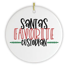 Load image into Gallery viewer, Santas Favorite Custodian Janitor Christmas Ornament