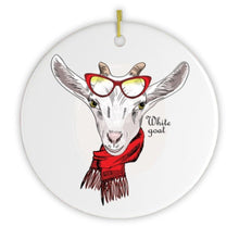 Carregar imagem no visualizador da galeria, Winter Goat Christmas Ornament