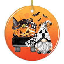 Load image into Gallery viewer, Boo! Halloween Ghost Gnome Ornament