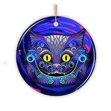 Cargar imagen en el visor de la galería, Cheshire Cat Christmas Ornament