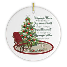 Load image into Gallery viewer, Christmas in Heaven Quote Ornament