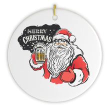 Load image into Gallery viewer, Vintage Santa Claus with Beer Christmas Ornament