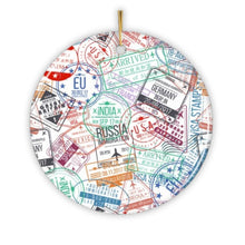 Carregar imagem no visualizador da galeria, Travel Stamp Pattern Ornament