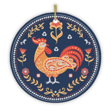 Load image into Gallery viewer, Scandinavian Folk Rooster Ornament