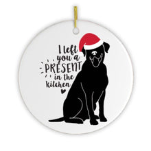 Load image into Gallery viewer, Funny Black Lab Christmas Ornament