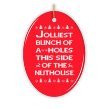 Carregar imagem no visualizador da galeria, Funny Nuthouse Family Christmas Ornament