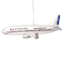 Carregar imagem no visualizador da galeria, Airplane Glass Christmas Ornament