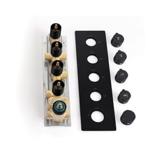 Cargar imagen en el visor de la galería, 12 inch or 16 inch Matte Black Rainfall or Rainfall Waterfall Shower System - 4-Way Thermostatic Rough-in Valve with Invigorating Body Jets