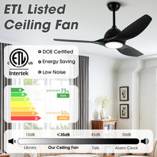 Carregar imagem no visualizador da galeria, 52" Vaczon 3 Blades Ceiling Fan with LED Light and Remote Control
