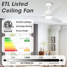 Carregar imagem no visualizador da galeria, 52" Vaczon 3 Blades Ceiling Fan with LED Light and Remote Control