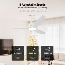 Carregar imagem no visualizador da galeria, 52" Vaczon 3 Blades Ceiling Fan with LED Light and Remote Control